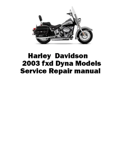 Preview: 2003 Harley-Davidson FXDL FXDX FXDWG FXDXT Service & Repair Manual (P/N 99481-03A, 99495-03)