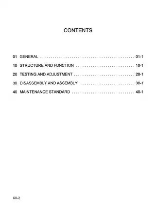 Komatsu Hydraulic Excavator Shop Manual - PC200-6, PC210LC-6, PC220LC-6, PC250LC-6 Preview image 2