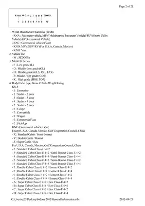 2013 Kia Sedona Service Manual - Comprehensive Guide for Owners and Mechanics Preview image 2
