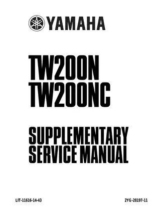 1987-2000 Yamaha TW200 service manual Preview image 1