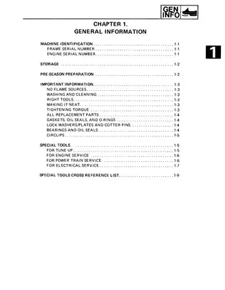 1988-2005 Yamaha Viking VK 540 series snowmobile manual Preview image 3