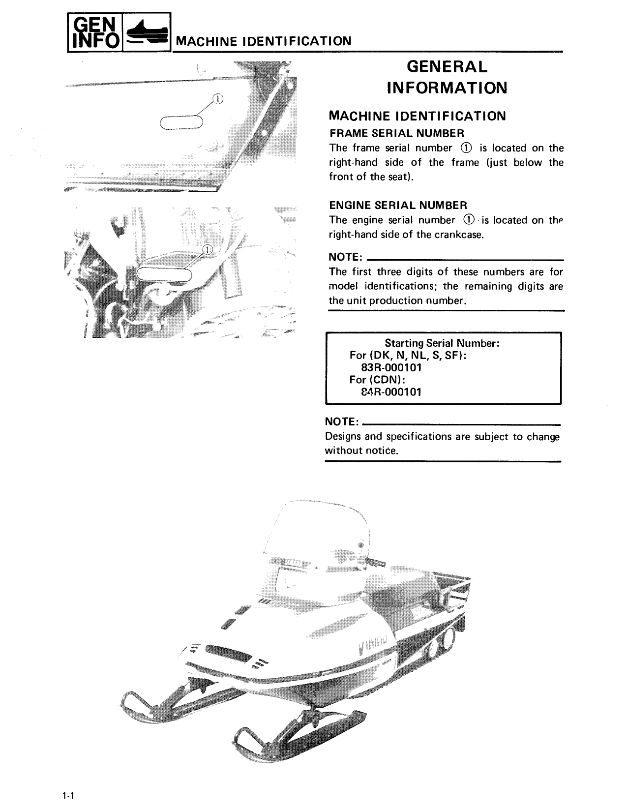1988-2005 Yamaha Viking VK 540 series snowmobile manual Preview image 4