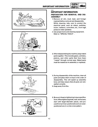 1997-1999 Yamaha Mountain Max 500 600 VT600 MM600 VX700SX MM700 snowmobile repair manual Preview image 5