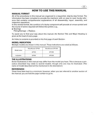 Yamaha GP760 & GP1200 WaveRunner Service Manual Preview image 2