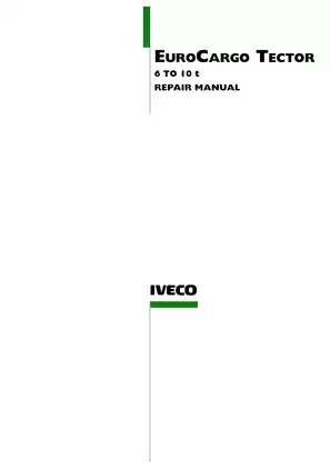 Iveco Eurocargo Tector 6-10 Ton Repair Manual