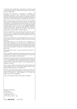 Iveco Eurocargo Tector 6-10 Ton Repair Manual Preview image 2
