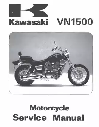 Kawasaki VN1500 Motorcycle Service Manual - Complete Guide for Maintenance and Repairs