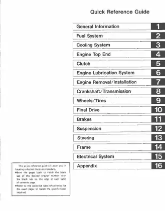 Kawasaki VN1500 Motorcycle Service Manual - Complete Guide for Maintenance and Repairs Preview image 2
