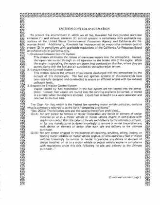 Kawasaki VN1500 Motorcycle Service Manual - Complete Guide for Maintenance and Repairs Preview image 5