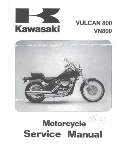 Preview: Kawasaki Vulcan 800 VN800 1995–2009 Factory Service & Repair Manual (P/N 99969-1019)
