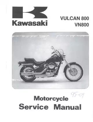 1996-2002 Kawasaki Vulcan 800, VN 800 service manual Preview image 1