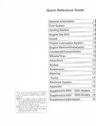 Kawasaki Vulcan 800 VN800 Motorcycle Service Manual & Repair Guide Preview image 2