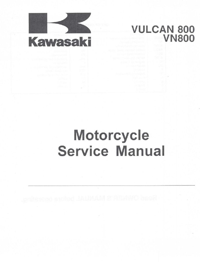 1996-2002 Kawasaki Vulcan 800, VN 800 repair manual Preview image 4