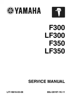 2008-2009 Yamaha F300, LF300, F350, LF350 outboard service manual Preview image 1