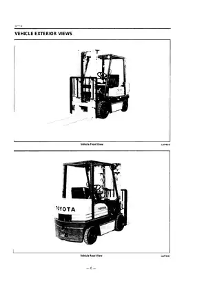 Toyota Forklift Service Manual for 5FGC/5FDC718-30 Series (1986 Model) Preview image 4