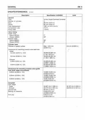 Hyundai D4EA diesel engine manual Preview image 5