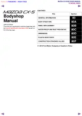 2012–2013 Mazda CX-5 Factory Service & Repair Manual (P/N 8CA6-EC-11L) – preview page 1