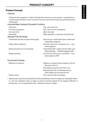 Sumitomo SH200-3, SH200GT-3, SH220-3 hydraulic excavator manual Preview image 2