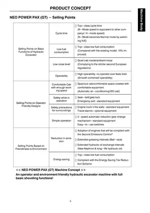 Neo Power PAX (RV/GT) Hydraulic Excavator Service Manual Preview image 4