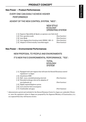 Neo Power PAX (RV/GT) Hydraulic Excavator Service Manual Preview image 5
