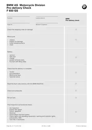 BMW F 650 GS Motorcycle Repair Manual (1999) - Comprehensive Guide Preview image 5