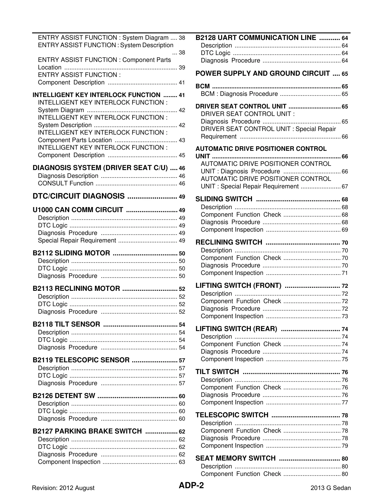 2013 Infiniti G37 luxury sports sedan repair manual Preview image 2