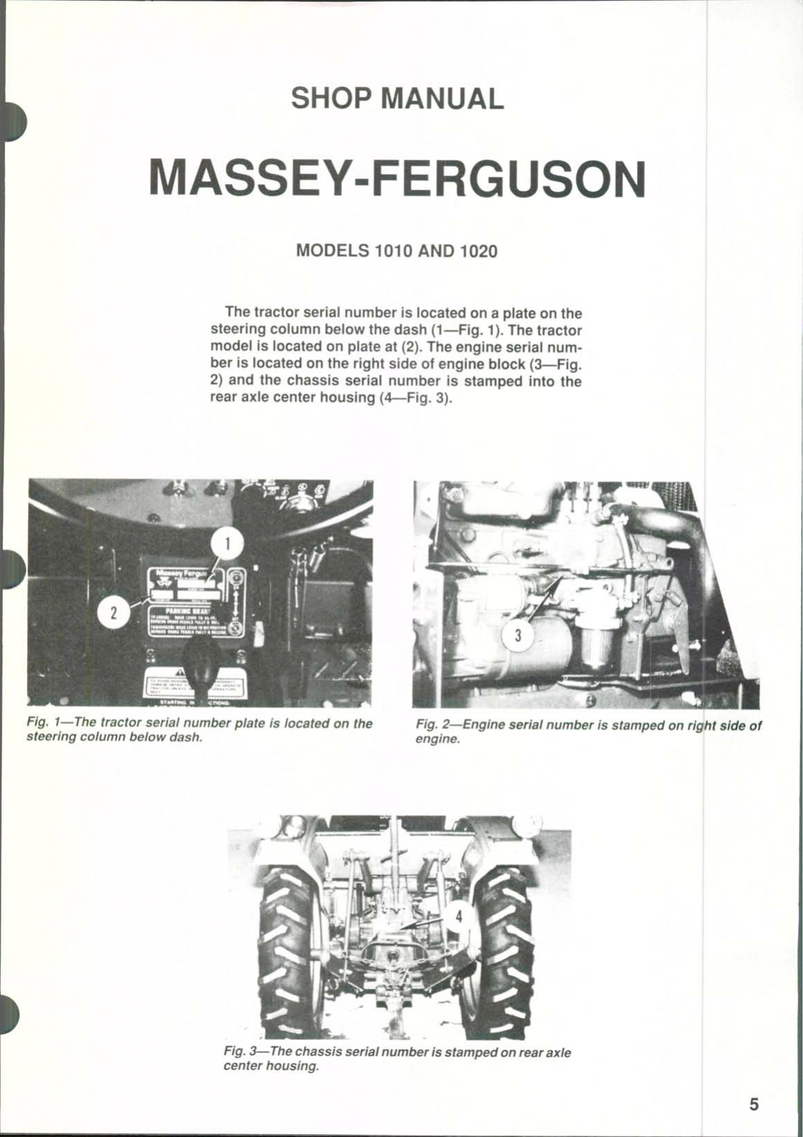 1982-1994 Massey Ferguson MF 1010, MF 1020 tractor shop manual Preview image 6