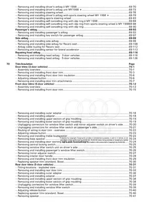 1997-2001 Audi A3, 8L workshop manual Preview image 4