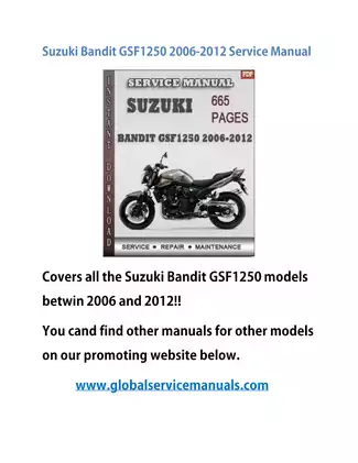 2006-2012 Suzuki Bandit GSF1250 repair manual Preview image 1