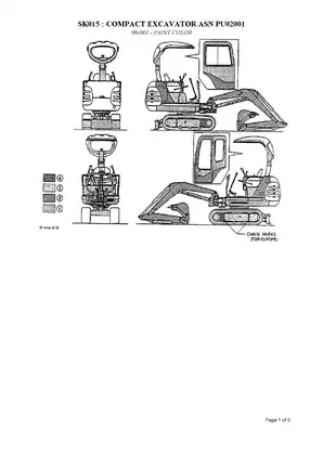 Kobelco SK015 excavator parts manual Preview image 5