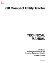 John Deere 990 Utility Tractor Technical Manual (P/N TM1848) – preview page 1