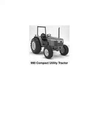 John Deere 990 Compact Utility Tractor Technical Manual (TM1848) Preview image 2