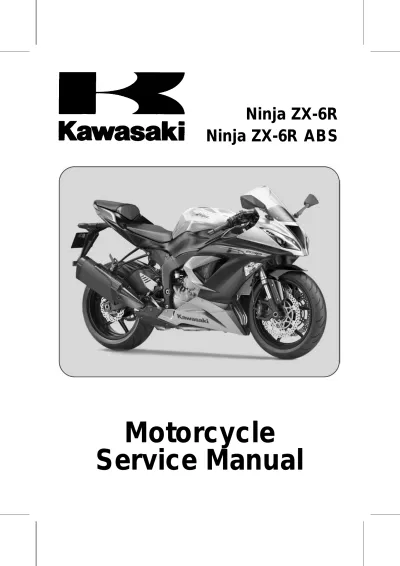 Preview: 2013 Kawasaki Ninja ZX-6R / ZX-6R ABS Service Manual (P/N 99924-1462-01)