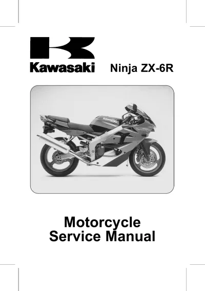 Preview: 1998–1999 Kawasaki Ninja ZX-6R Factory Service Manual (P/N 99969-0067–01)
