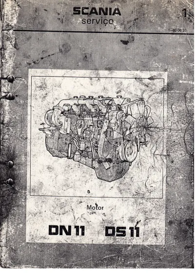 Preview: Scania DS11 / DN11 Diesel Engine Factory Service Manual (P/N 1-80 06 30 SP, 1980)