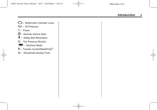 2013 GMC Savana Owner Manual - Comprehensive Guide Preview image 5