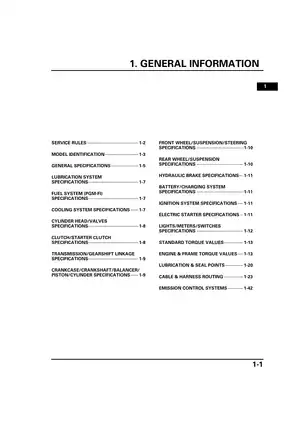 2006-2009 Honda CBF1000, CBF1000A manual
