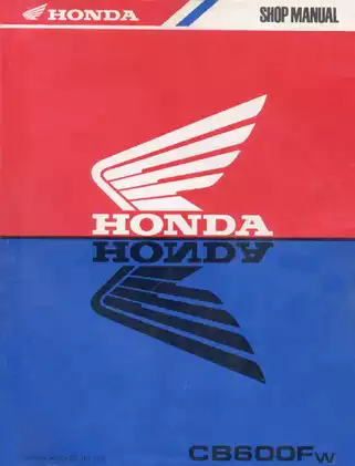 2003-2006 Honda CB600F Hornet shop manual