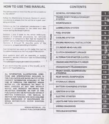 2003-2006 Honda CB600F Hornet shop manual Preview image 3