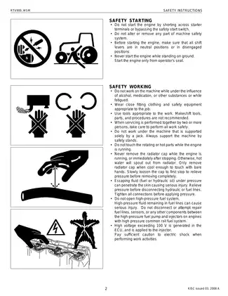 Kubota RTV900 Utility Vehicle workshop manual Preview image 4