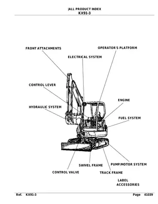 Kubota KX91-3 excavator master parts book Preview image 2