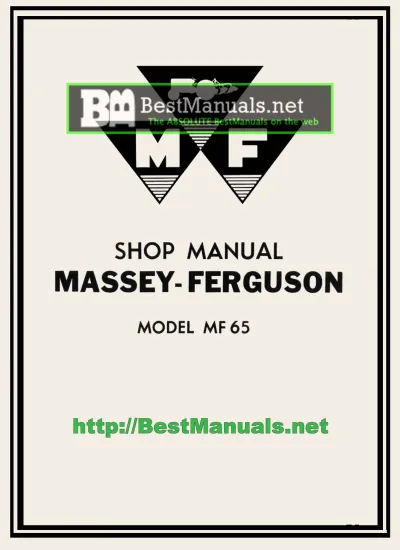 Preview: 1958–1964 Massey Ferguson MF 65 Tractor Shop Manual (P/N SM-MF65)