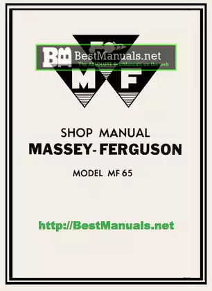 Massey-Ferguson MF65 tractor shop manual Preview image 1