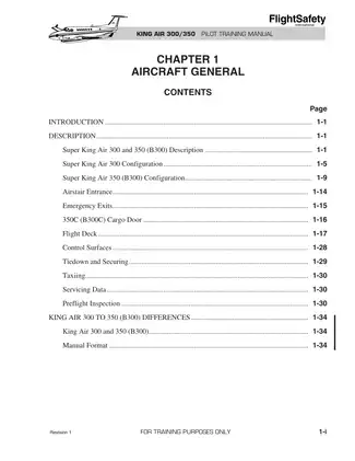 Beechcraft Super King Air 300, 350 pilot training manual Preview image 5