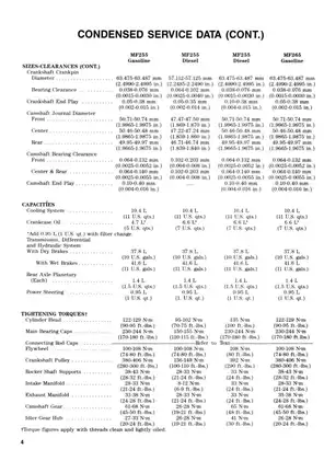Massey Ferguson Tractor Service Manual for Models MF255, MF265, MF270, MF275, MF290 Preview image 5