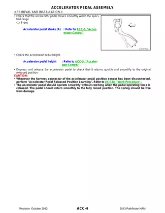 2013 Nissan Pathfinder R52 series Accelerator Control System manual Preview image 4