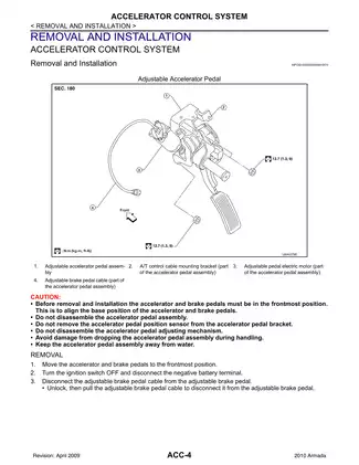 2010-2013 Nissan Armada Accelerator Control System manual Preview image 4