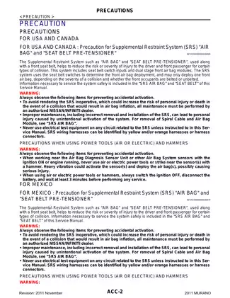 2011-2013 Nissan Murano repair manual Preview image 2