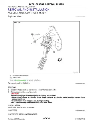 2011-2013 Nissan Murano Accelerator Control System manual Preview image 4