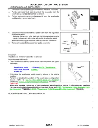 2011-2013 Nissan Pathfinder Accelerator Control System manual Preview image 5